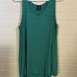 Agnes & Dora Teal Striped Tank Top